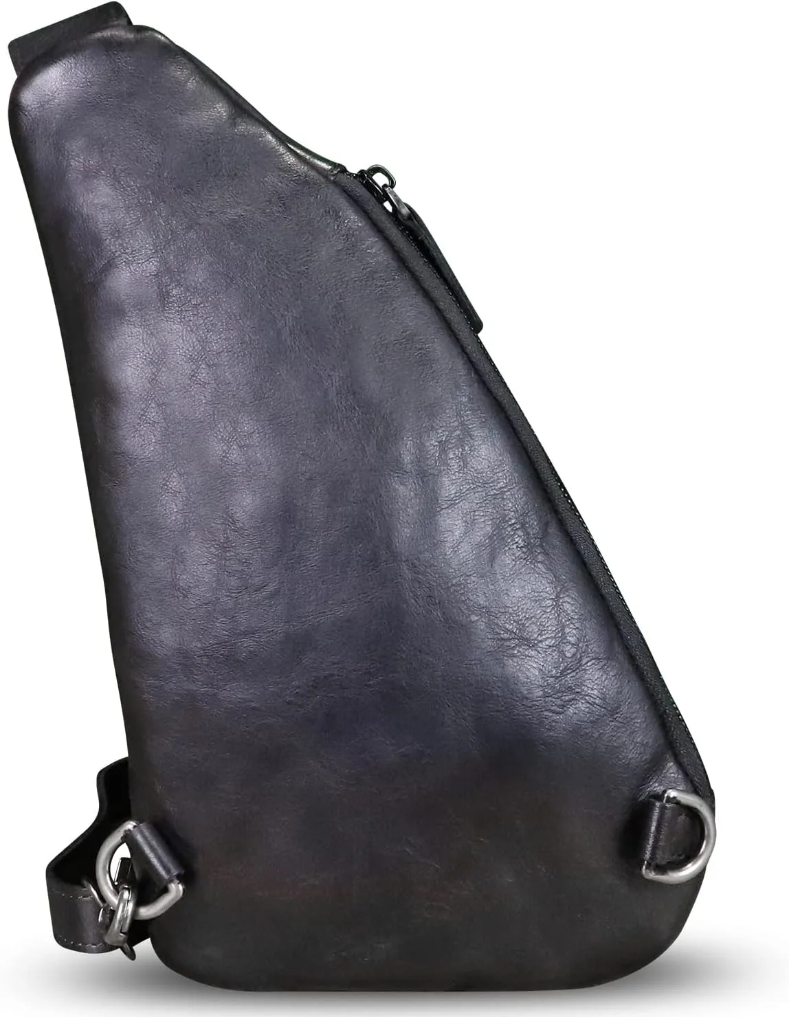 Genuine Leather Silng Bag for Women and Men Vintage Leather Sling Backpack Shoulder Crossbody Bag Chest Purses
