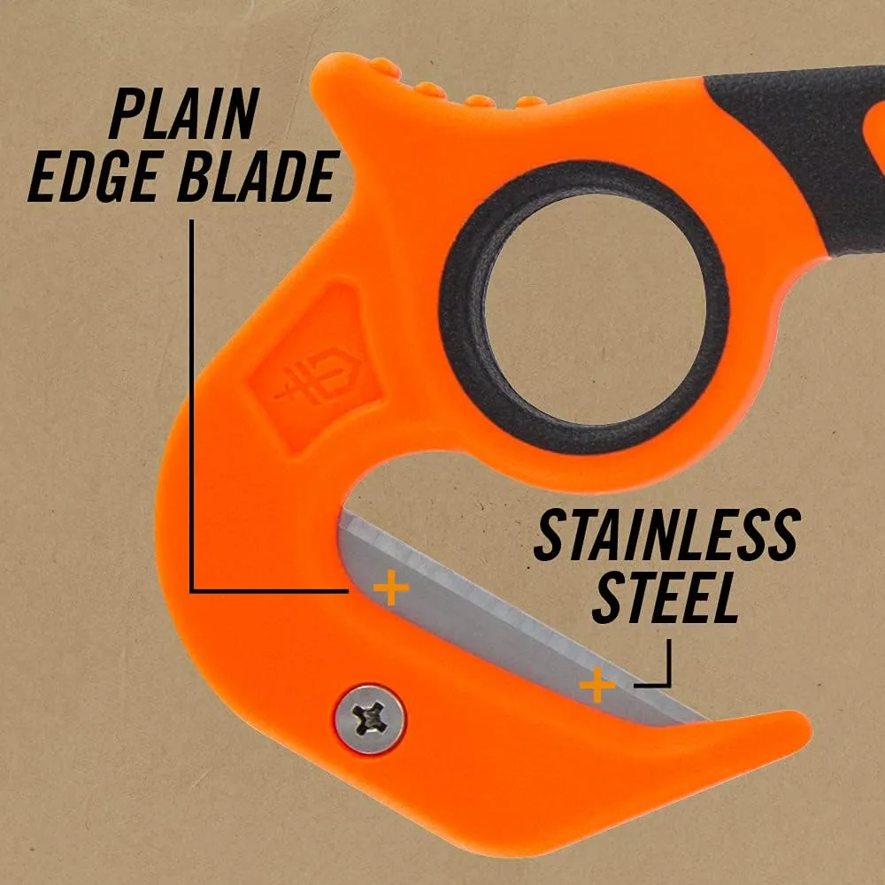 Gerber Gear Vital Zip Utility Knife, Stainless Steel Plain Edge Blade, Game Processing Skin and Gut Knife for Hunting