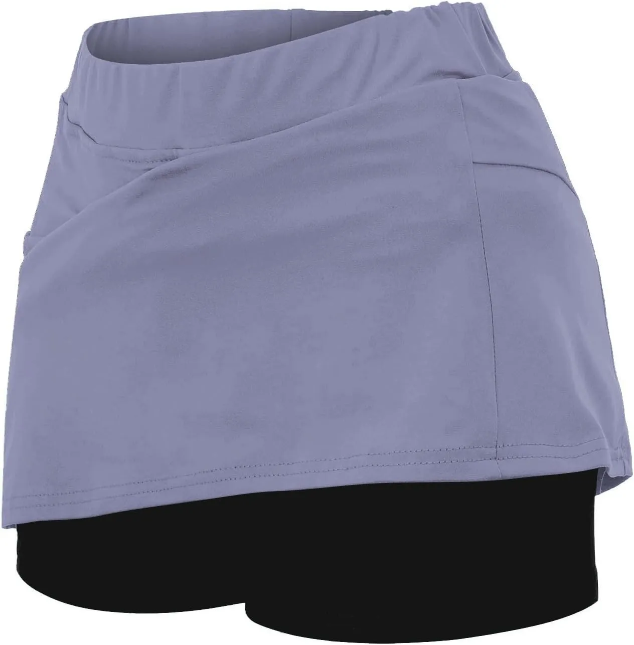GIERIDUC Athletic Skorts for Women Plus Size Tummy Control Tennis Yoga Skirt Shorts High Waist Solid Comfy Elastic Shorts