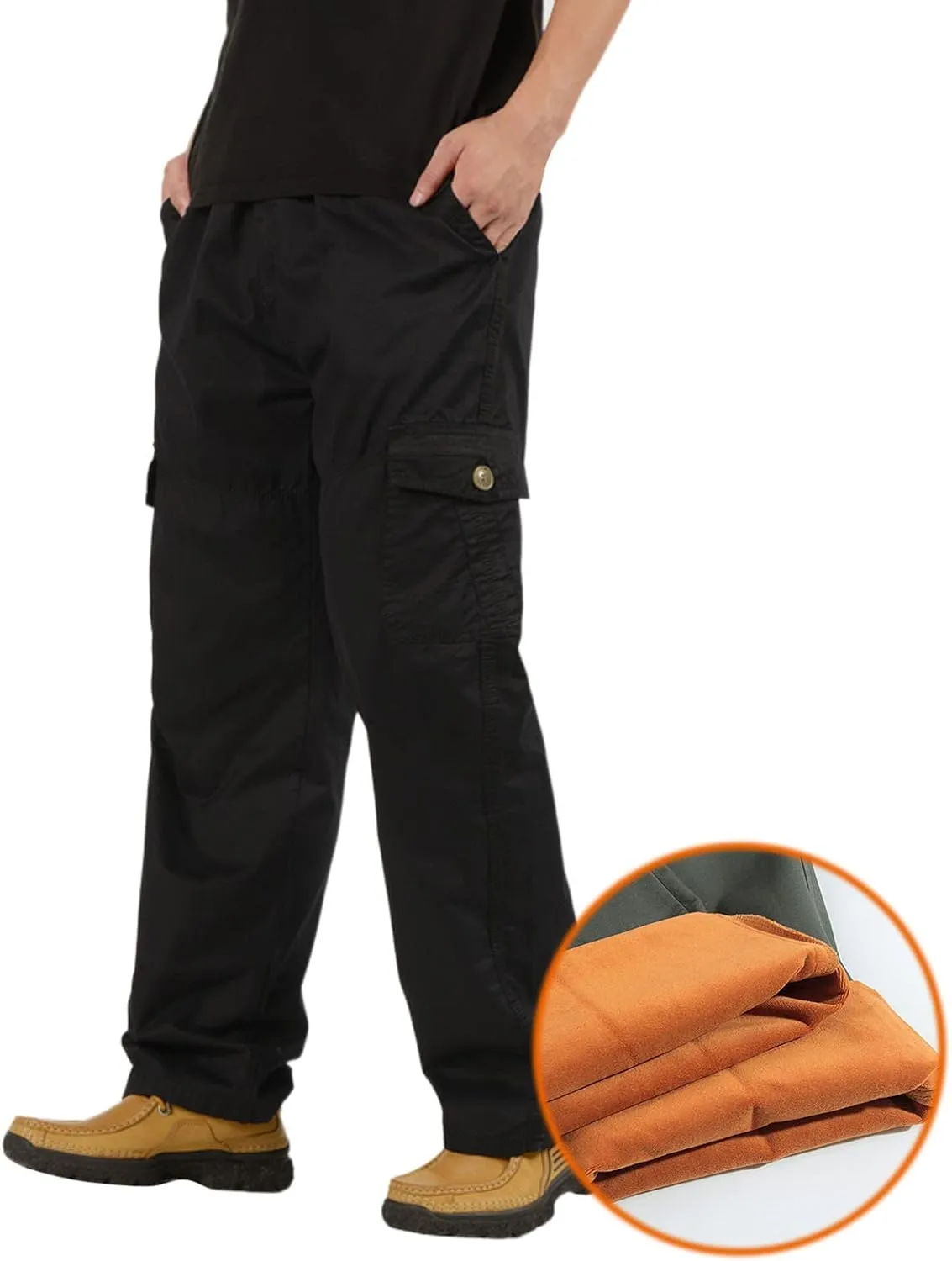 GIERIDUC Men Outdoor Cargo Pant Best Travel Pants for Long Flights Men's Mens Long Underwear Pants Mens Khaki Pants Outdoor