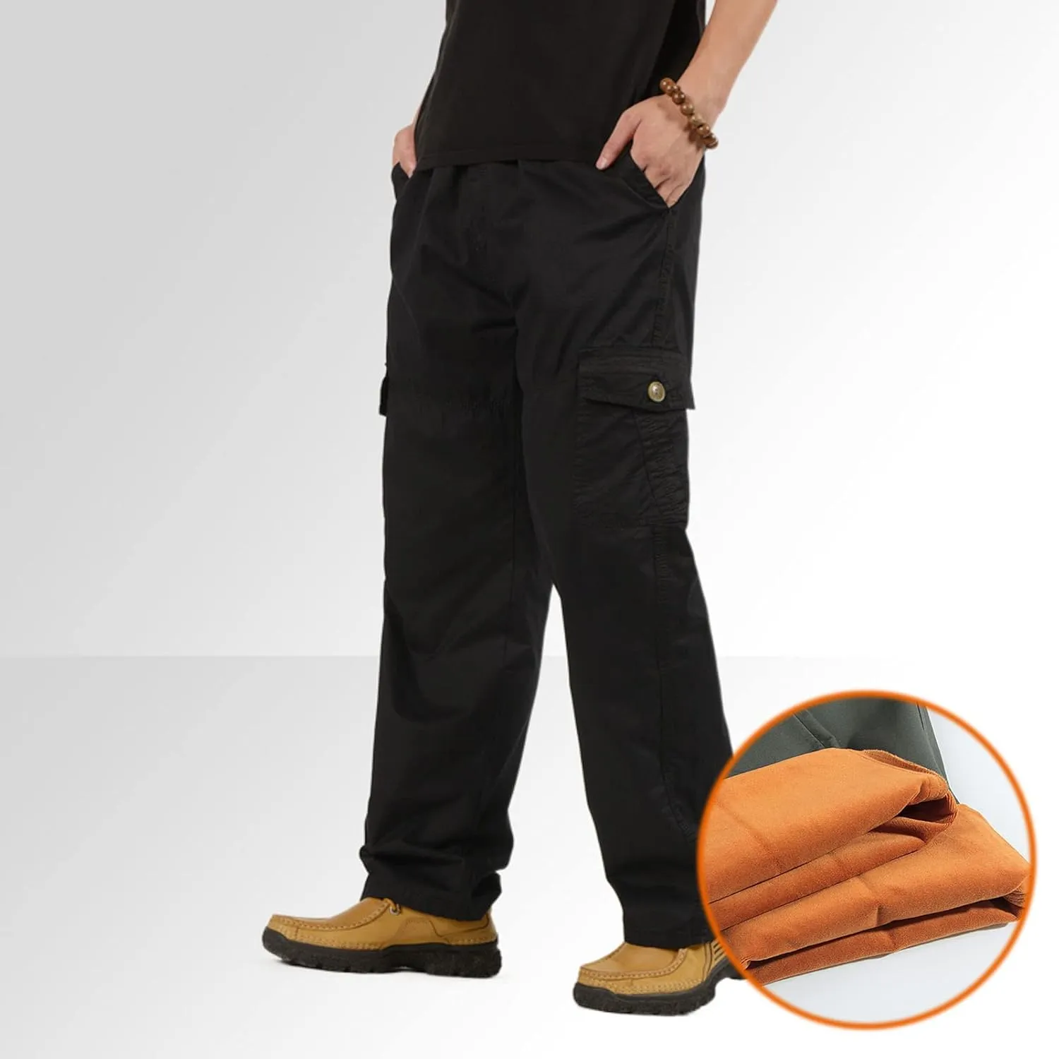 GIERIDUC Men Outdoor Cargo Pant Best Travel Pants for Long Flights Men's Mens Long Underwear Pants Mens Khaki Pants Outdoor