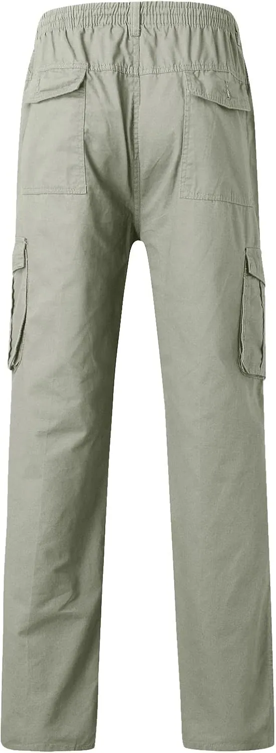 GIERIDUC Men Outdoor Cargo Pant Best Travel Pants for Long Flights Men's Mens Long Underwear Pants Mens Khaki Pants Outdoor