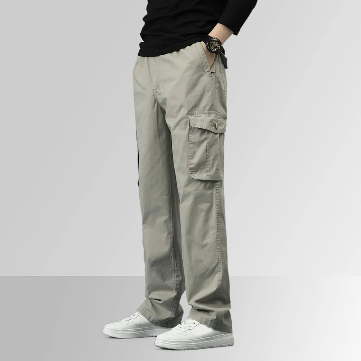 GIERIDUC Men Outdoor Cargo Pant Best Travel Pants for Long Flights Men's Mens Long Underwear Pants Mens Khaki Pants Outdoor