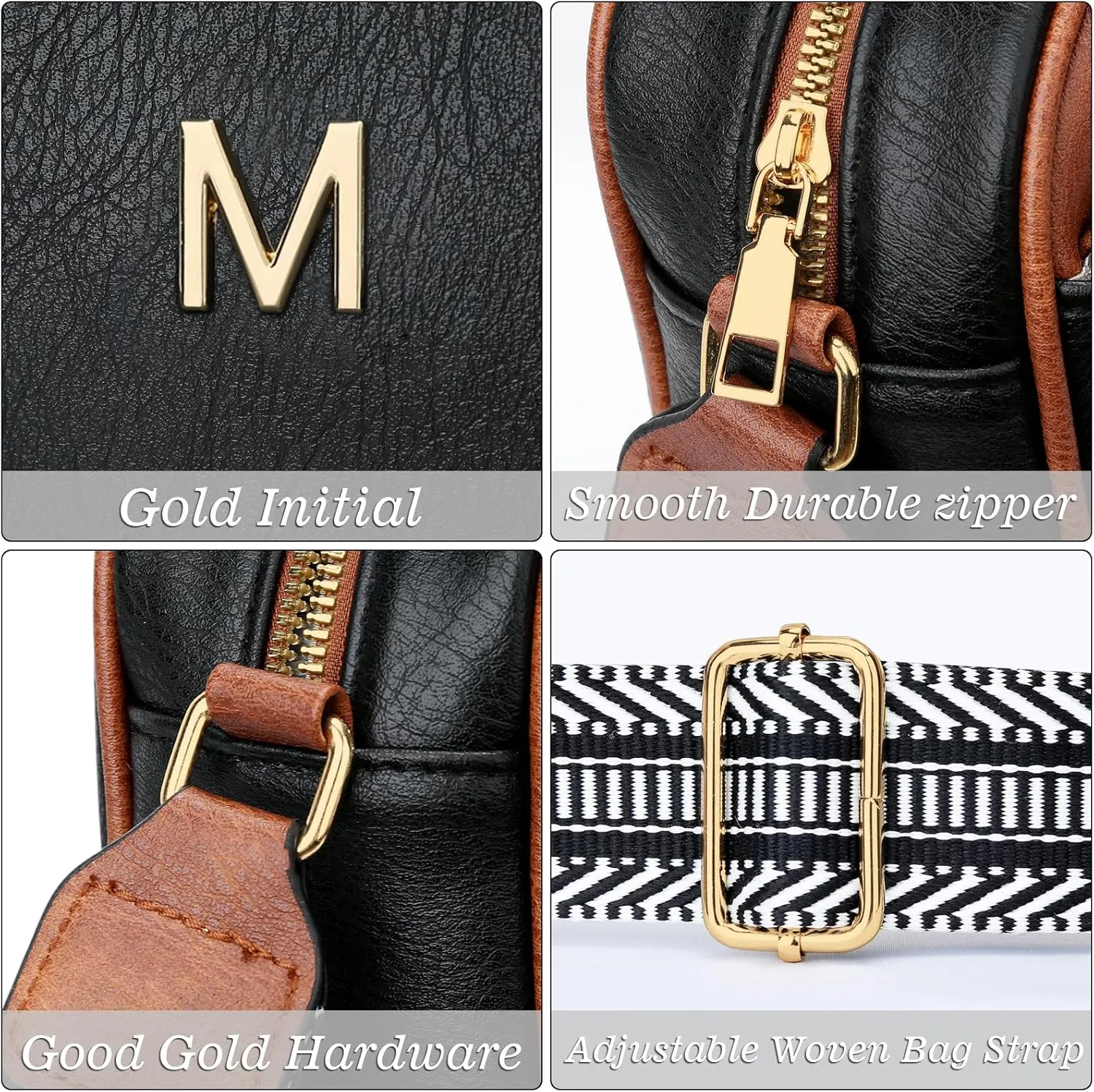 Gifts for Women Personalized Mothers Day Gifts Crossbody Bag Small Purse with Initial Letter Shoulder Handbags