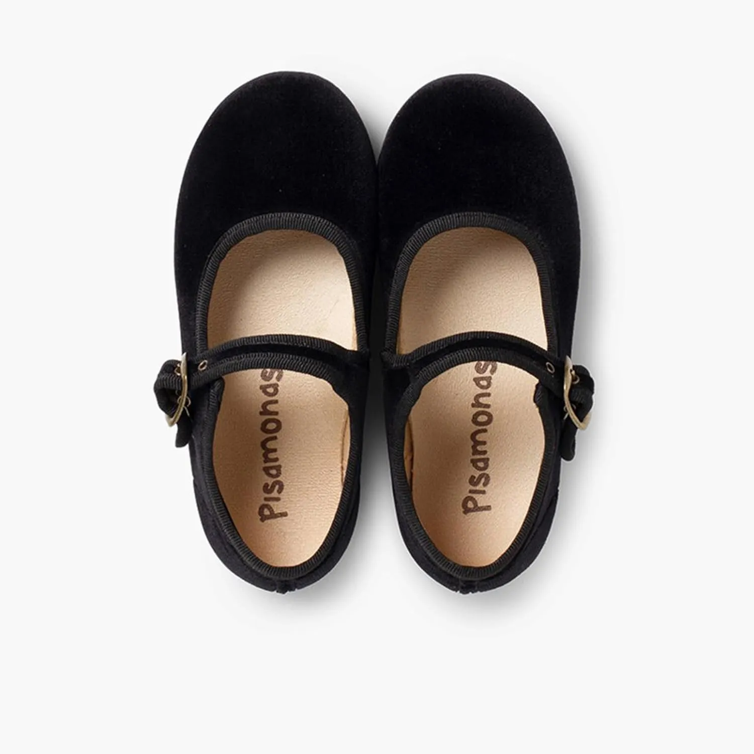 Girls Buckle Up Velvet Mary Janes
