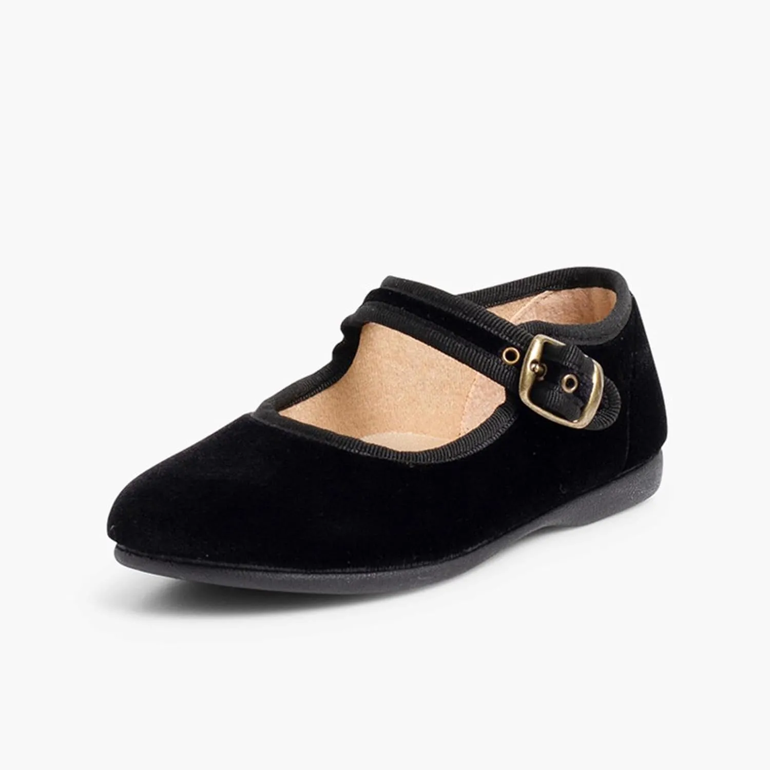 Girls Buckle Up Velvet Mary Janes