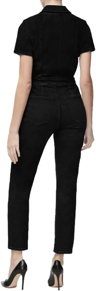Good American Fit For Success Denim Straight Leg Jumpsuit -