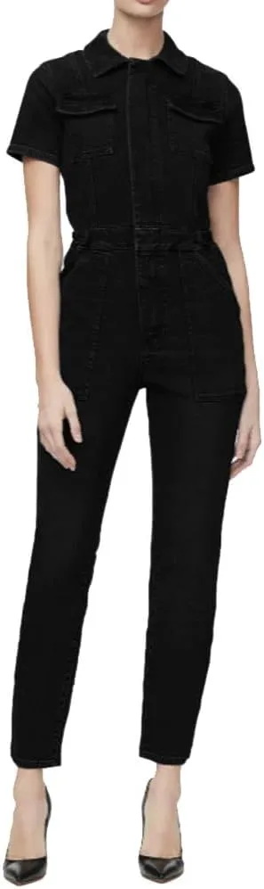 Good American Fit For Success Denim Straight Leg Jumpsuit -