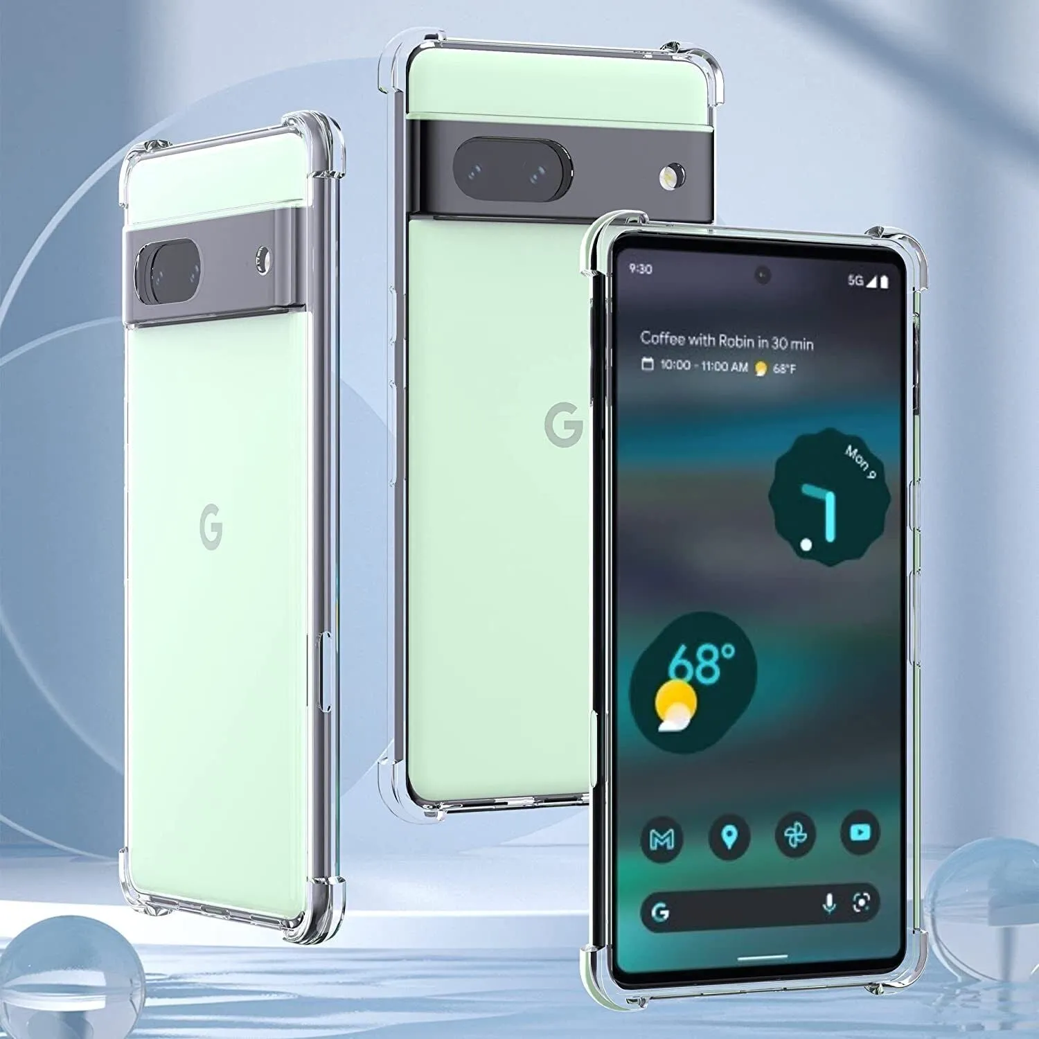 Google Pixel 6a 5G Case Clear Silicone Slim Shockproof Gel Cover