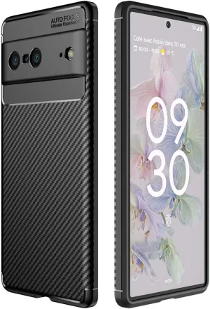 Google Pixel 7  Case Carbon Gel Cover Ultra Slim Shockproof