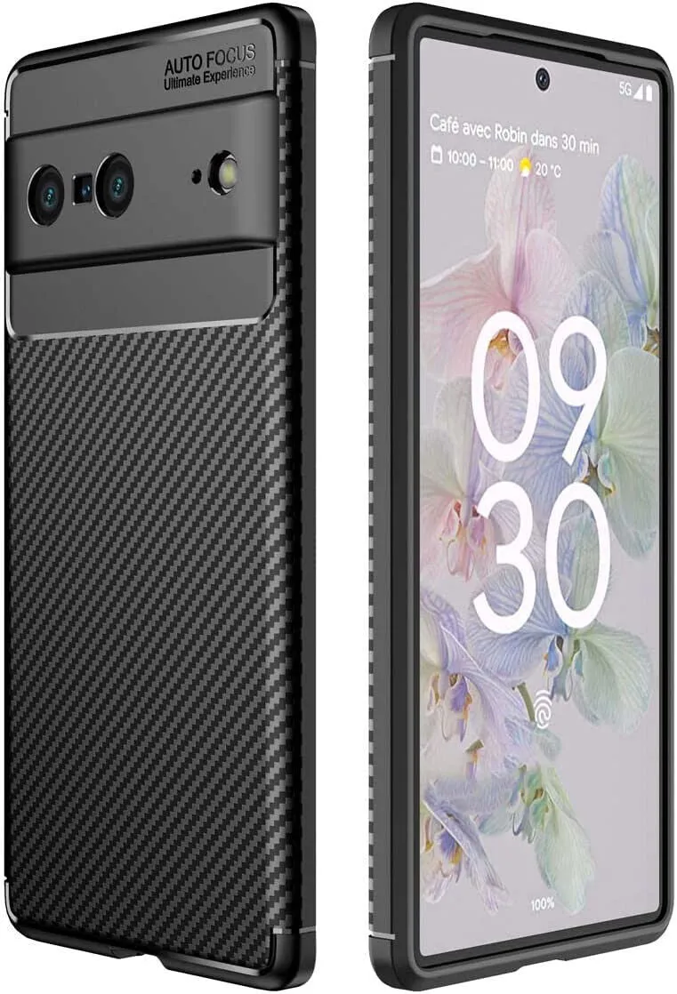 Google Pixel 7  Case Carbon Gel Cover Ultra Slim Shockproof