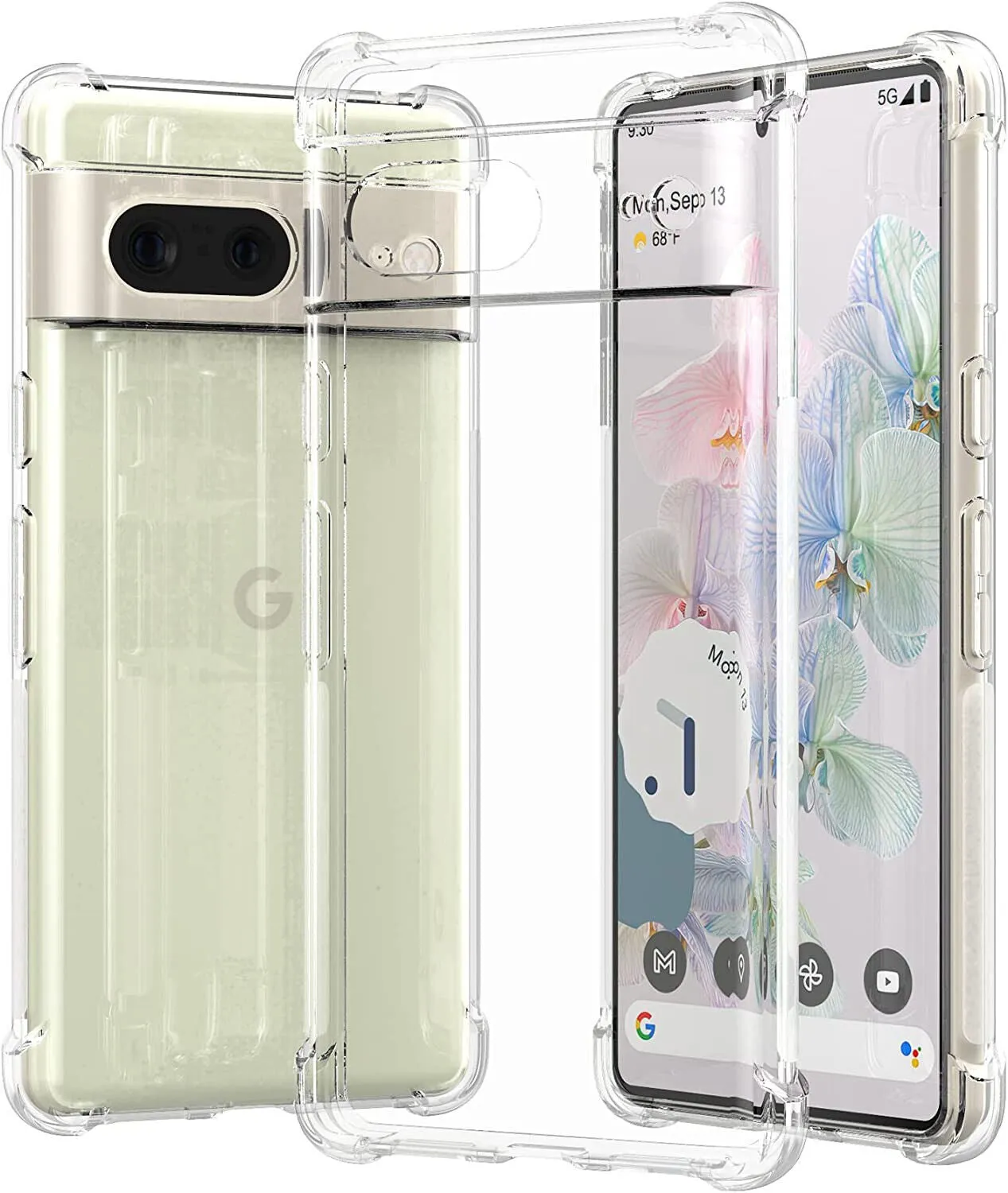 Google Pixel 7 Case Clear Silicone Slim Shockproof Gel Cover