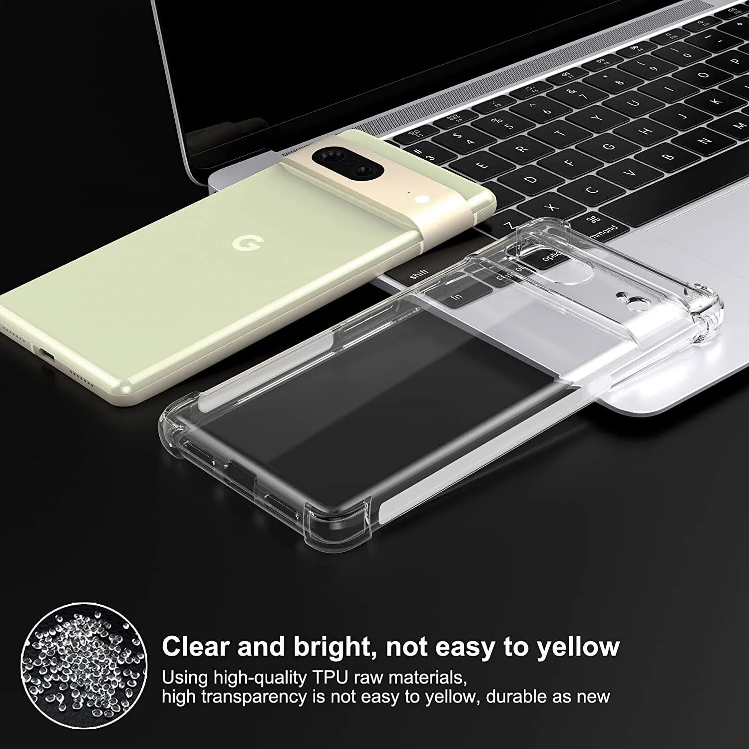 Google Pixel 7 Case Clear Silicone Slim Shockproof Gel Cover