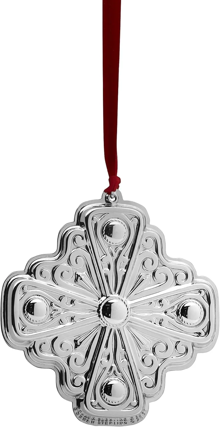 Gorham 8th Edition Sterling Cross Ornament, Silver