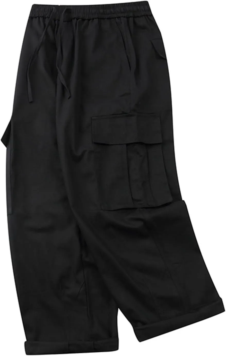 Gothic Harajuku Cargo Pants Y2K Women Wide Leg Joggers Hippie Streetwear Loose Baggy Trousers