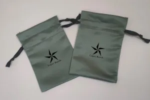 Grey Satin Drawstring Bags, High Quality Classy, Glossy Satin bag , Makeup Bag, Jewelry Pouch, Personalized Satin Bags, Customized Satin Bag