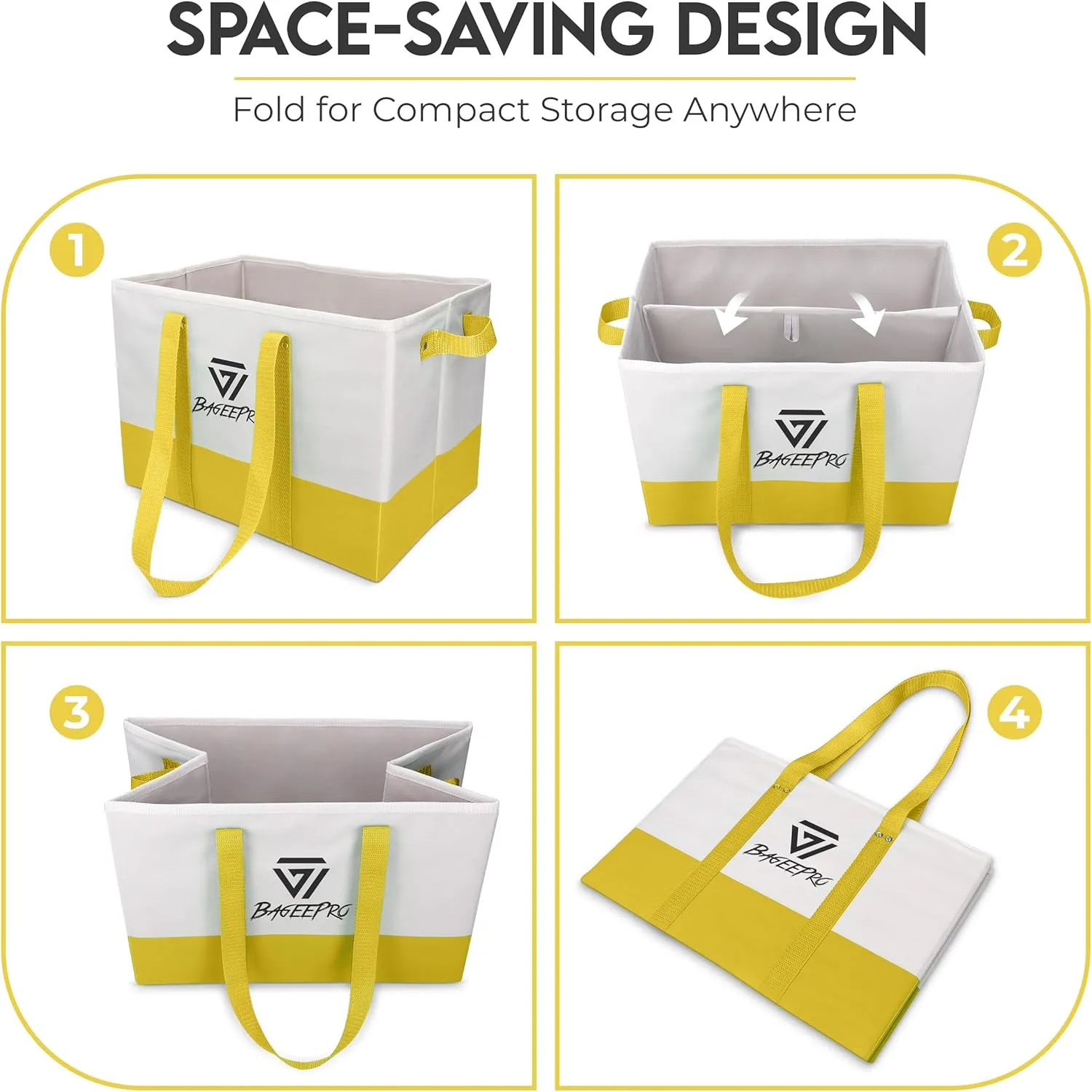 Grocery Bags Shopping Bags Large Shopping Bags with Handles for Food & Storage Foldable Grocery Totes 2 Packs