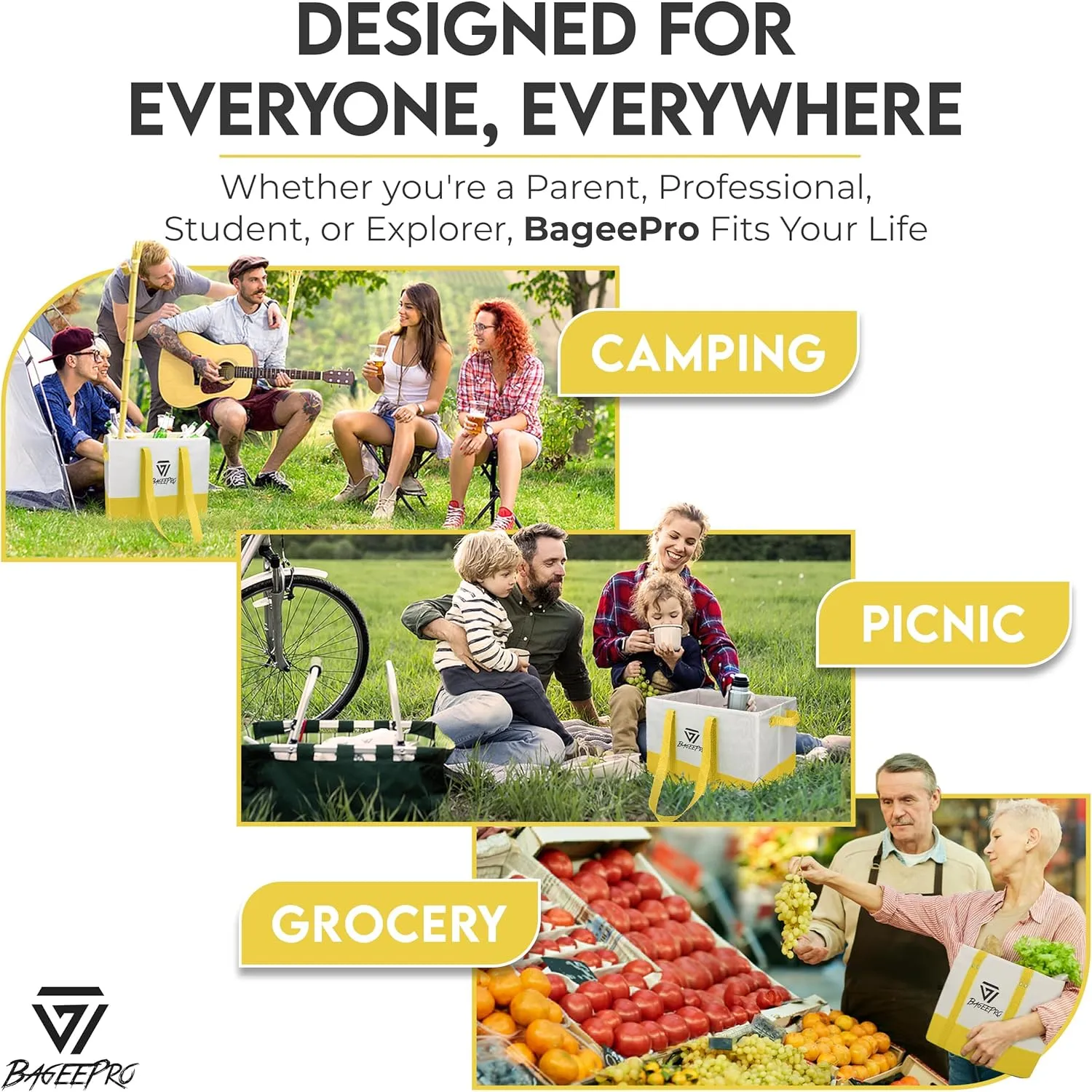 Grocery Bags Shopping Bags Large Shopping Bags with Handles for Food & Storage Foldable Grocery Totes 2 Packs