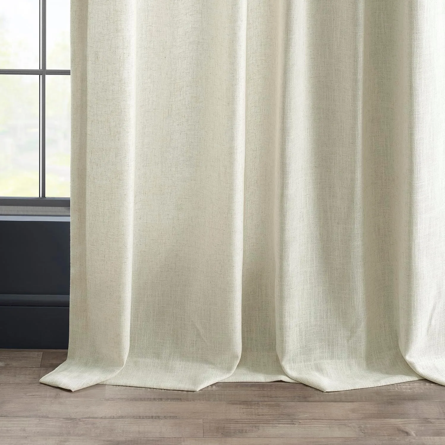 Half Price Drapes FHLCH-VET13192-96 Barley Heavy Faux Linen Curtain, 50 x 96, Brown
