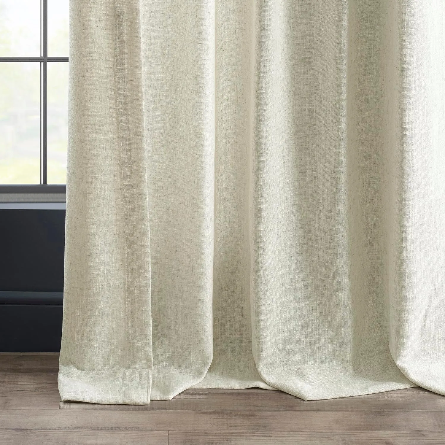 Half Price Drapes FHLCH-VET13192-96 Barley Heavy Faux Linen Curtain, 50 x 96, Brown