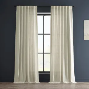 Half Price Drapes FHLCH-VET13192-96 Barley Heavy Faux Linen Curtain, 50 x 96, Brown