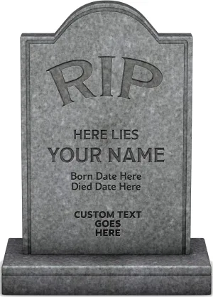 Halloween Coropolast Tombstone Yard Sign, Personalize it!, Includes Stakes