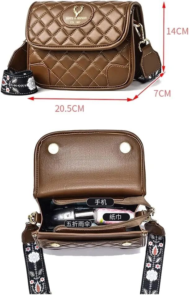 Hanbella Small Crossbody Bags for Women and Girls, Cute PU Leather Purses and Handbags for Teens, Women's Wristlet Clutch