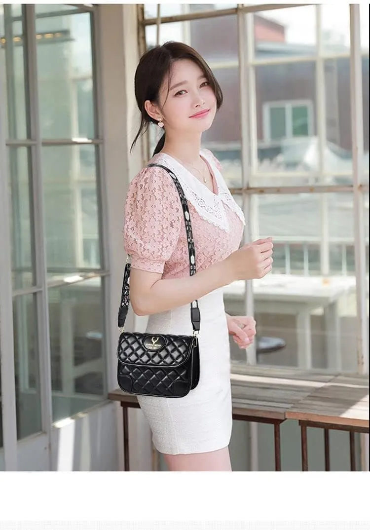 Hanbella Small Crossbody Bags for Women and Girls, Cute PU Leather Purses and Handbags for Teens, Women's Wristlet Clutch