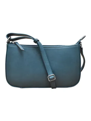 Handbag Classic Crossbody  Blue Leather RFID Blocking 6067
