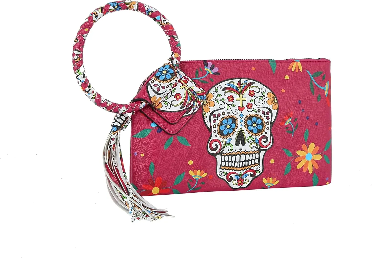 Handbag Republic Multi Print, Crocodile, Calavera Skull, Wristlet Evening Bag Purse Wallet For Women Vegan Leather by Virago