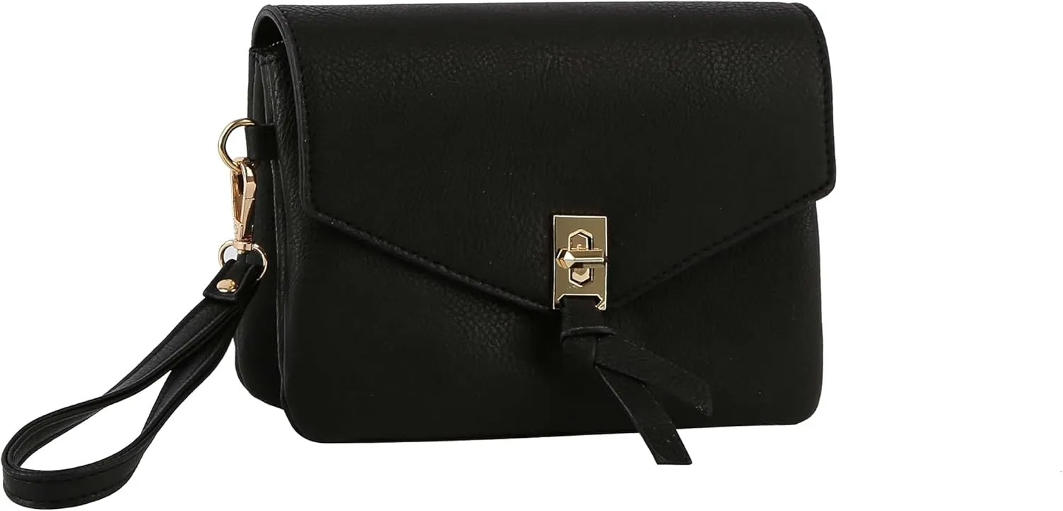Handbag Republic Stay Trendy with Detachable Strap Crossbody Wristlet in PU Leather for Women