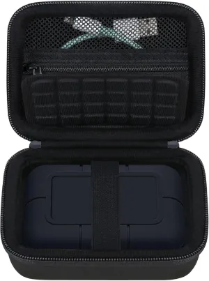Hard Case for LaCie Rugged SSD Pro5 4TB / 2TB Solid State Drive/SanDisk Extreme Portable SSD/Samsung T7 Shield SSD Travel Storage Holder, Extra Mesh Pocket for USB-C Cable Accessories, Black