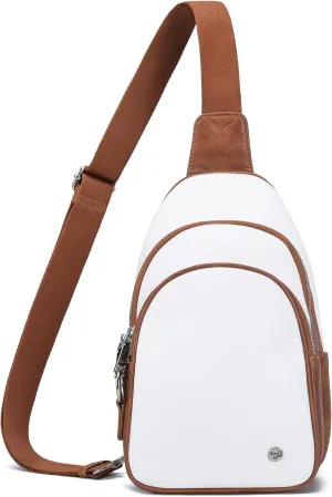Haytijoe Crossbody Bags for Women Leather Sling Bag Anti-theft Cross Body Bag Travel Sling Purse Chest Bags Fanny Packs