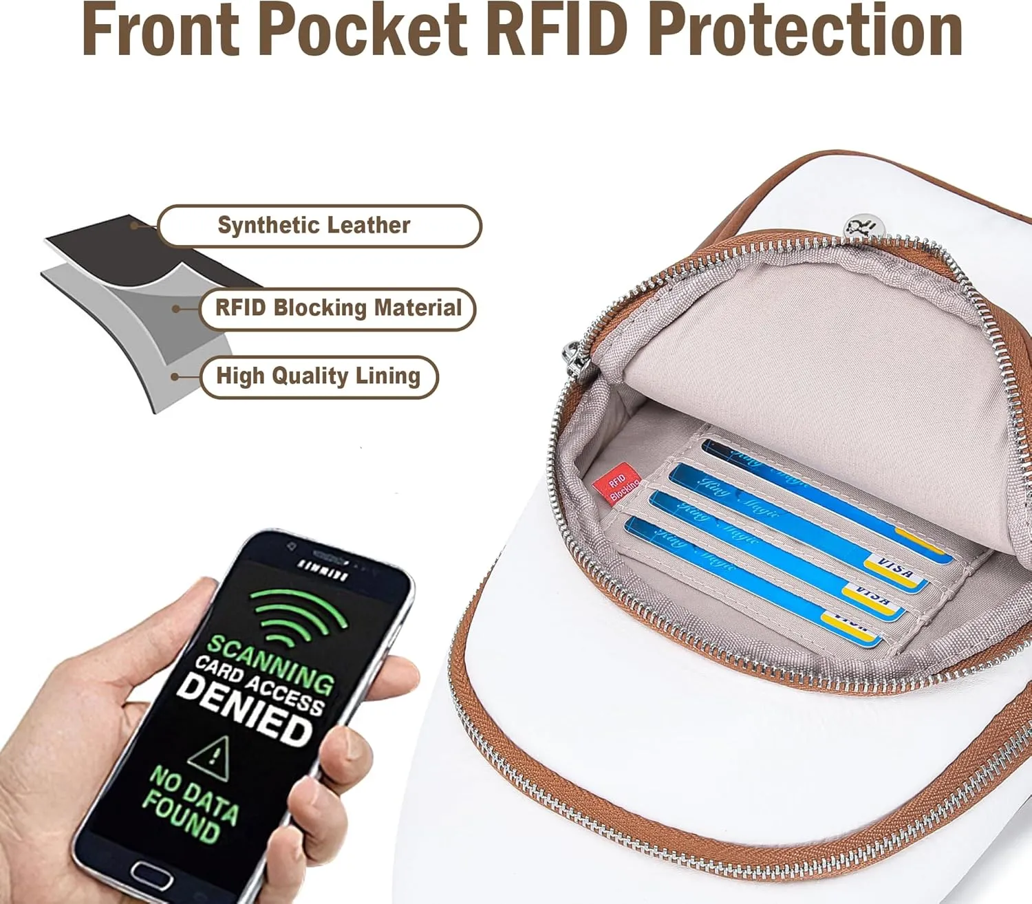 Haytijoe Crossbody Bags for Women Leather Sling Bag Anti-theft Cross Body Bag Travel Sling Purse Chest Bags Fanny Packs