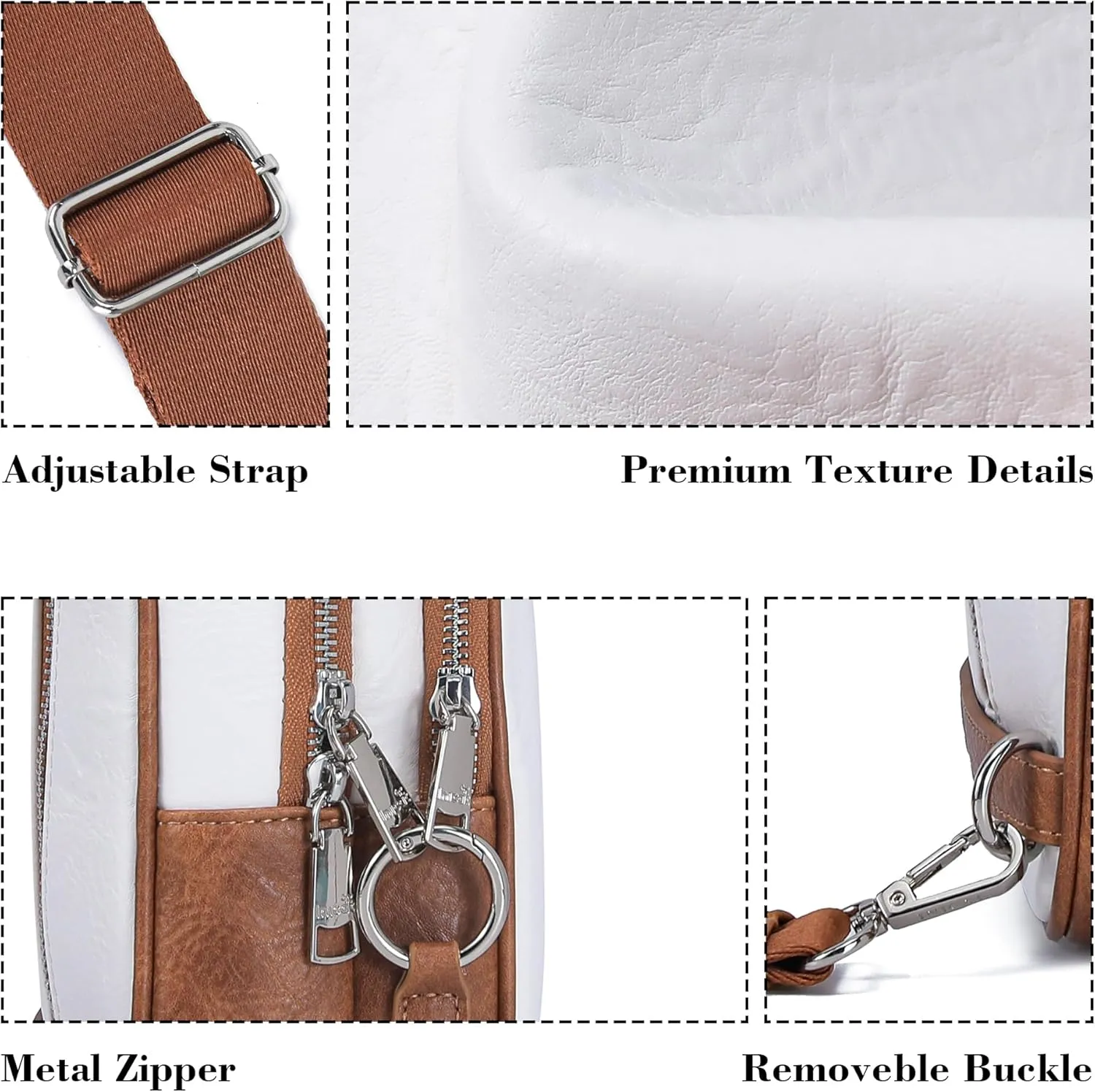 Haytijoe Crossbody Bags for Women Leather Sling Bag Anti-theft Cross Body Bag Travel Sling Purse Chest Bags Fanny Packs