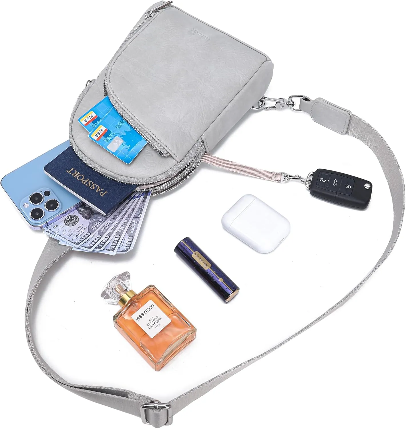Haytijoe RFID Blocking Crossbody Bags for Women Travel Small Sling Bag Leather Cross Body Bag for Woman Fanny Packs Chest Bag