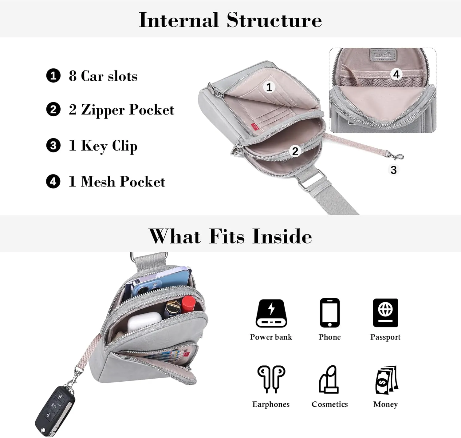 Haytijoe RFID Blocking Crossbody Bags for Women Travel Small Sling Bag Leather Cross Body Bag for Woman Fanny Packs Chest Bag