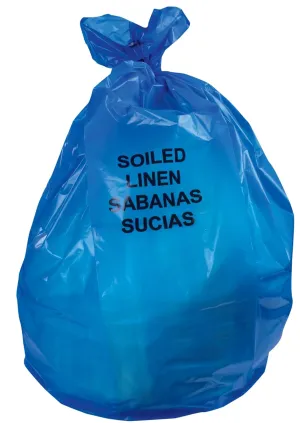Healthcare Liners by Heritage Bag, when Safety and Perfomance matter. 30"x43", Blue, 1.3Mil, 200, Healthcare Printed
