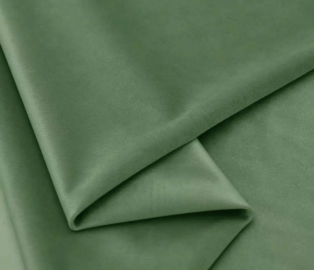 Heavy Duty Velvet Karlstad Three Seat (Not Loveseat) Sofa Cover (Width: 205CM, Not 165CM) Replacement Custom Made Compatible with IKEA Karlstad 3 Seat Sofa Couch Slipcover (Velvet Light Green Sofa)