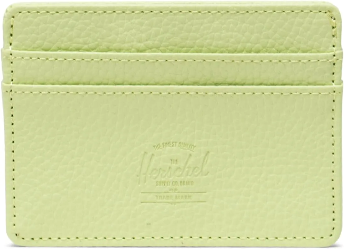 Herschel Supply Co. Charlie Cardholder Vegan Leather, Shadow Lime