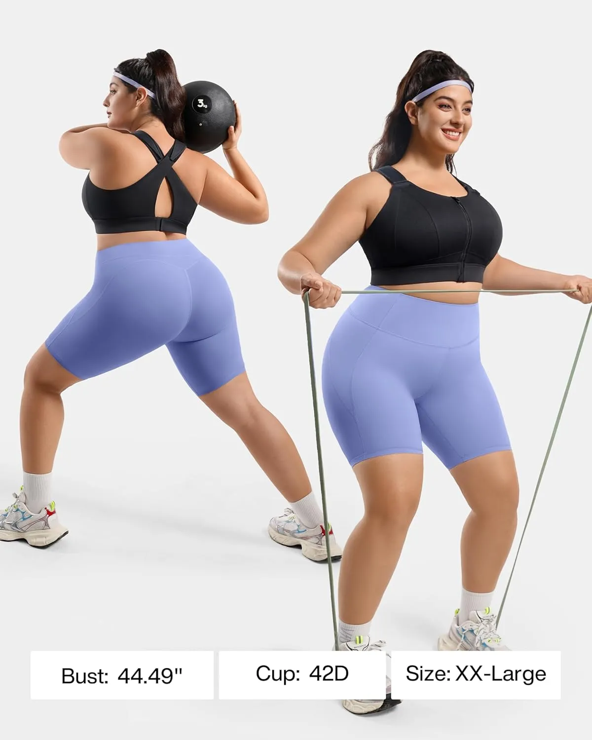 High Impact Zip Front Adjustable Sports Bra No Bounce Criss Cross Plus Size Bras for Women Workout Running