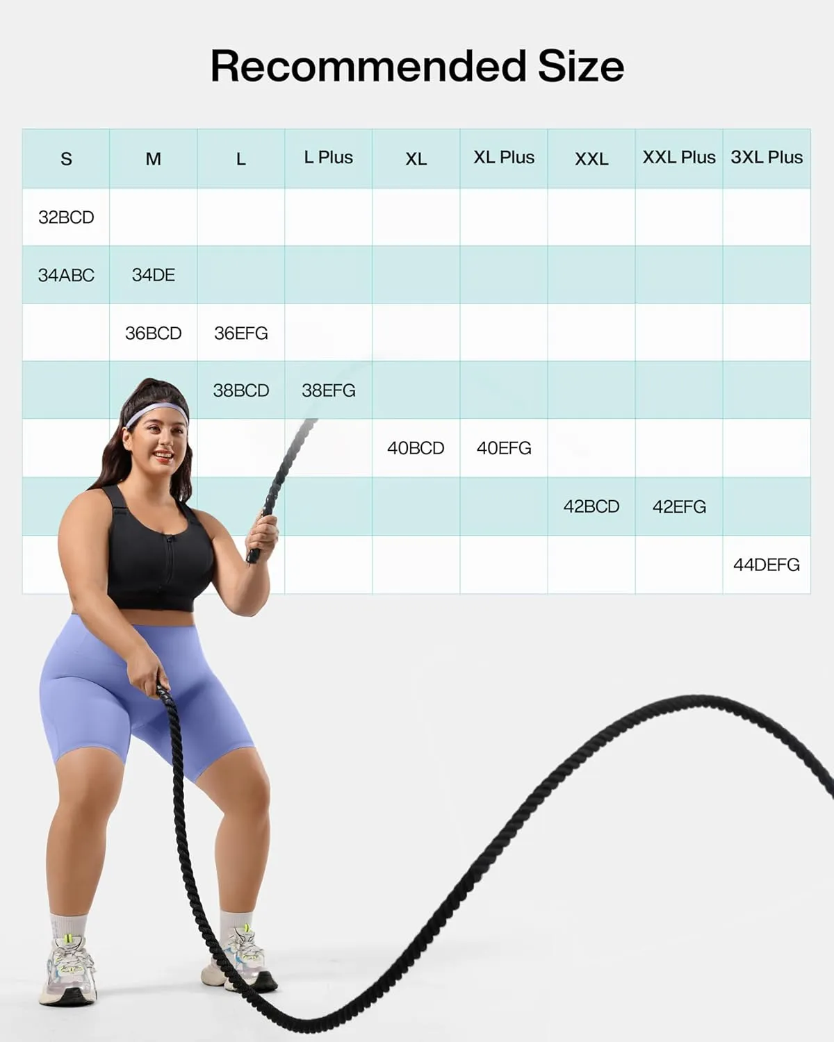 High Impact Zip Front Adjustable Sports Bra No Bounce Criss Cross Plus Size Bras for Women Workout Running