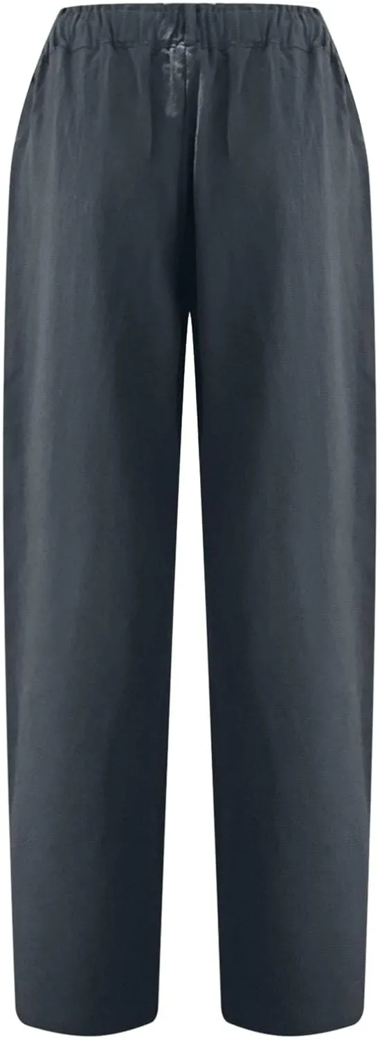 High Waisted Wide Leg Pants for Women Dressy Casual Loose Fit Summer Cropped Pant Trousers Resort Wear 2024