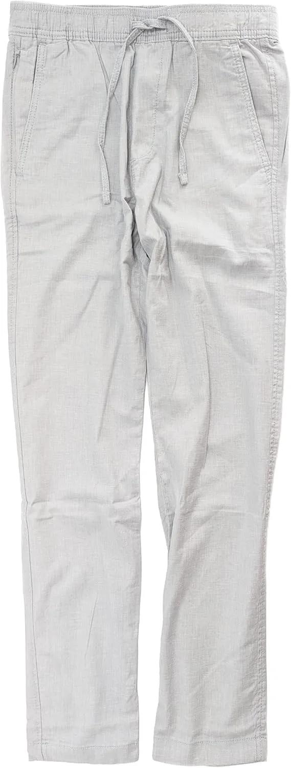 Hollister California Men's Slim Straight Linen-Blend Pull-On Pants HOM-54