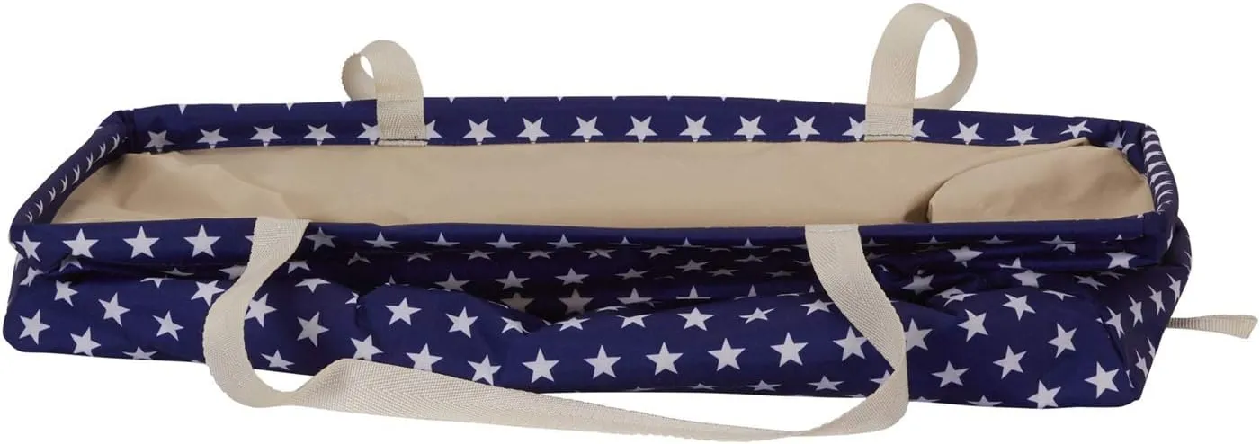 Household Essentials Blue with White Stars Krush Container All-Purpose Utility Tote