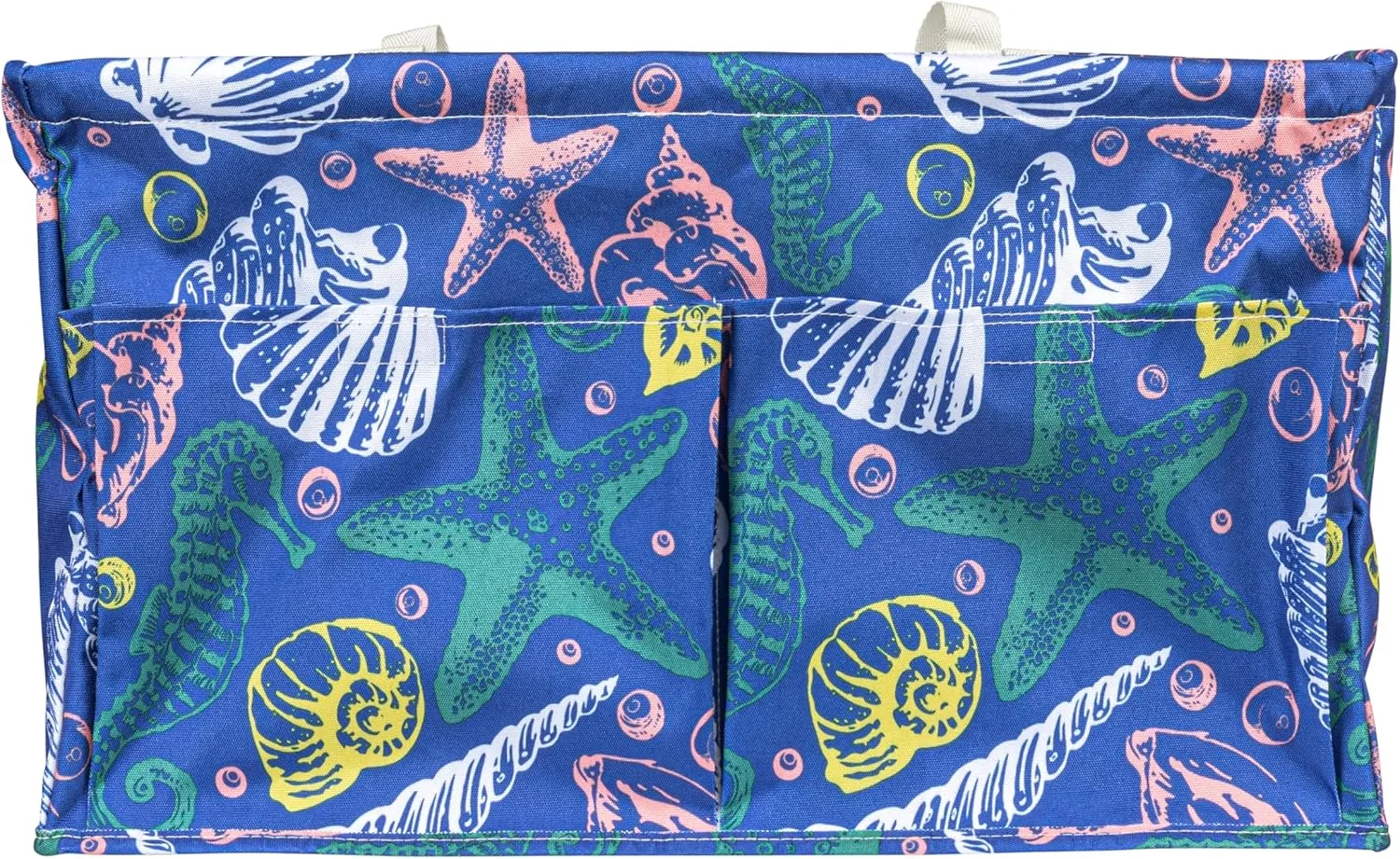 Household Essentials Krush Container All-Purpose Utility Tote, Water-Resistant Vinyl Lining with Pockets, Sea Shell