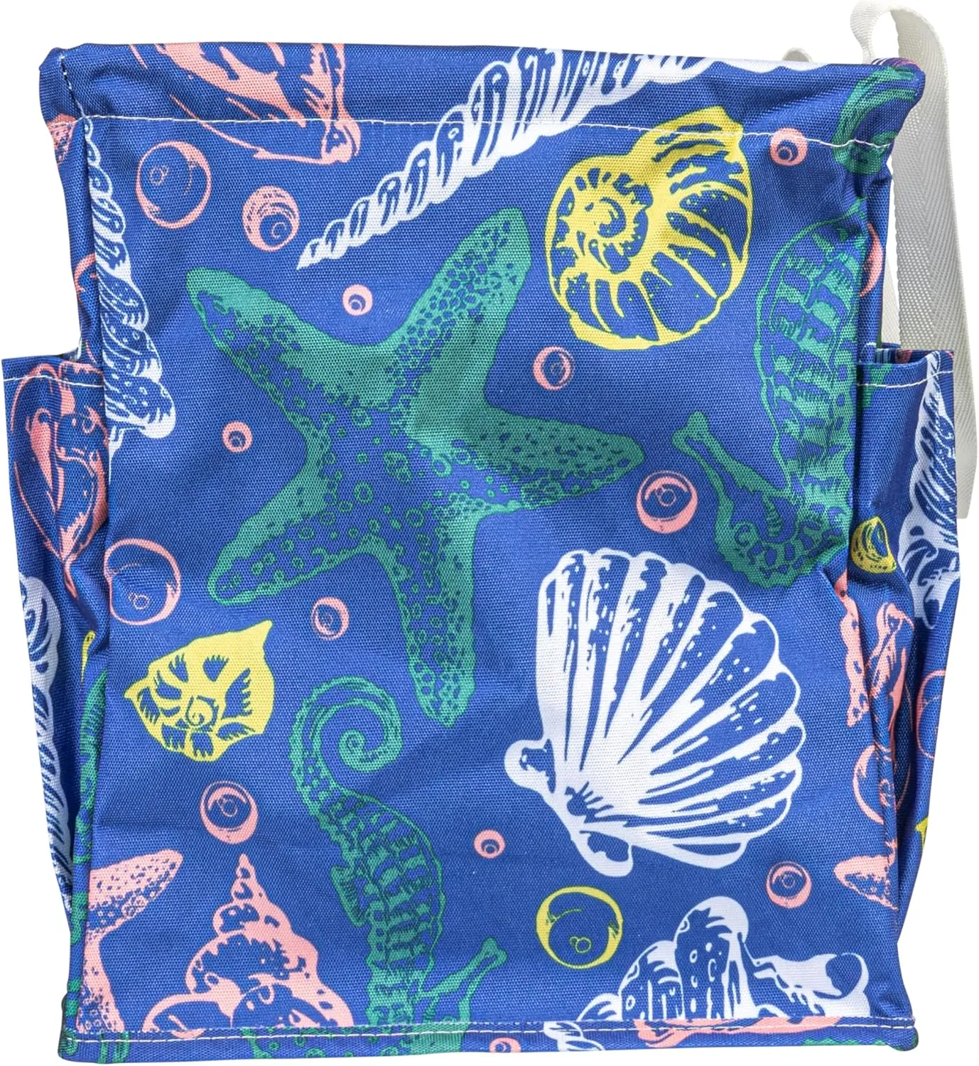 Household Essentials Krush Container All-Purpose Utility Tote, Water-Resistant Vinyl Lining with Pockets, Sea Shell