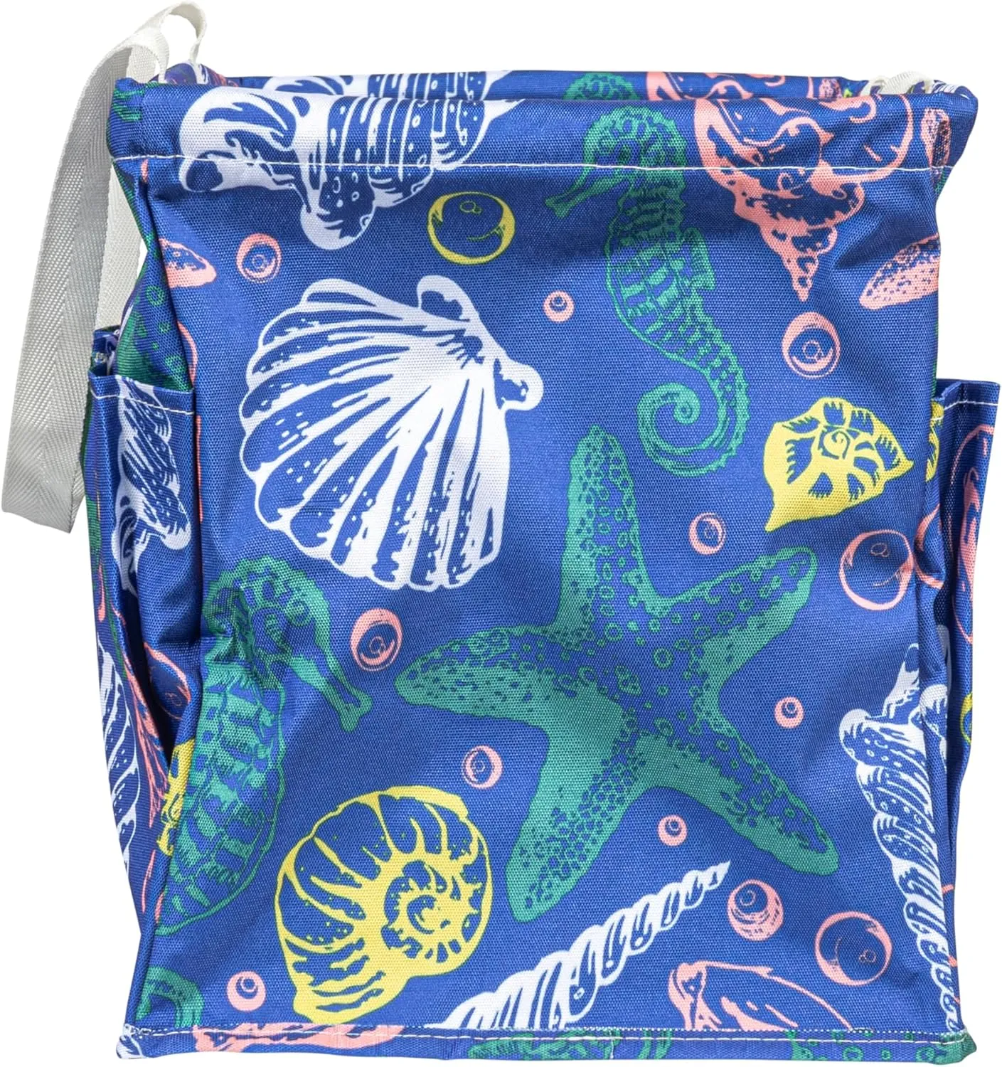 Household Essentials Krush Container All-Purpose Utility Tote, Water-Resistant Vinyl Lining with Pockets, Sea Shell