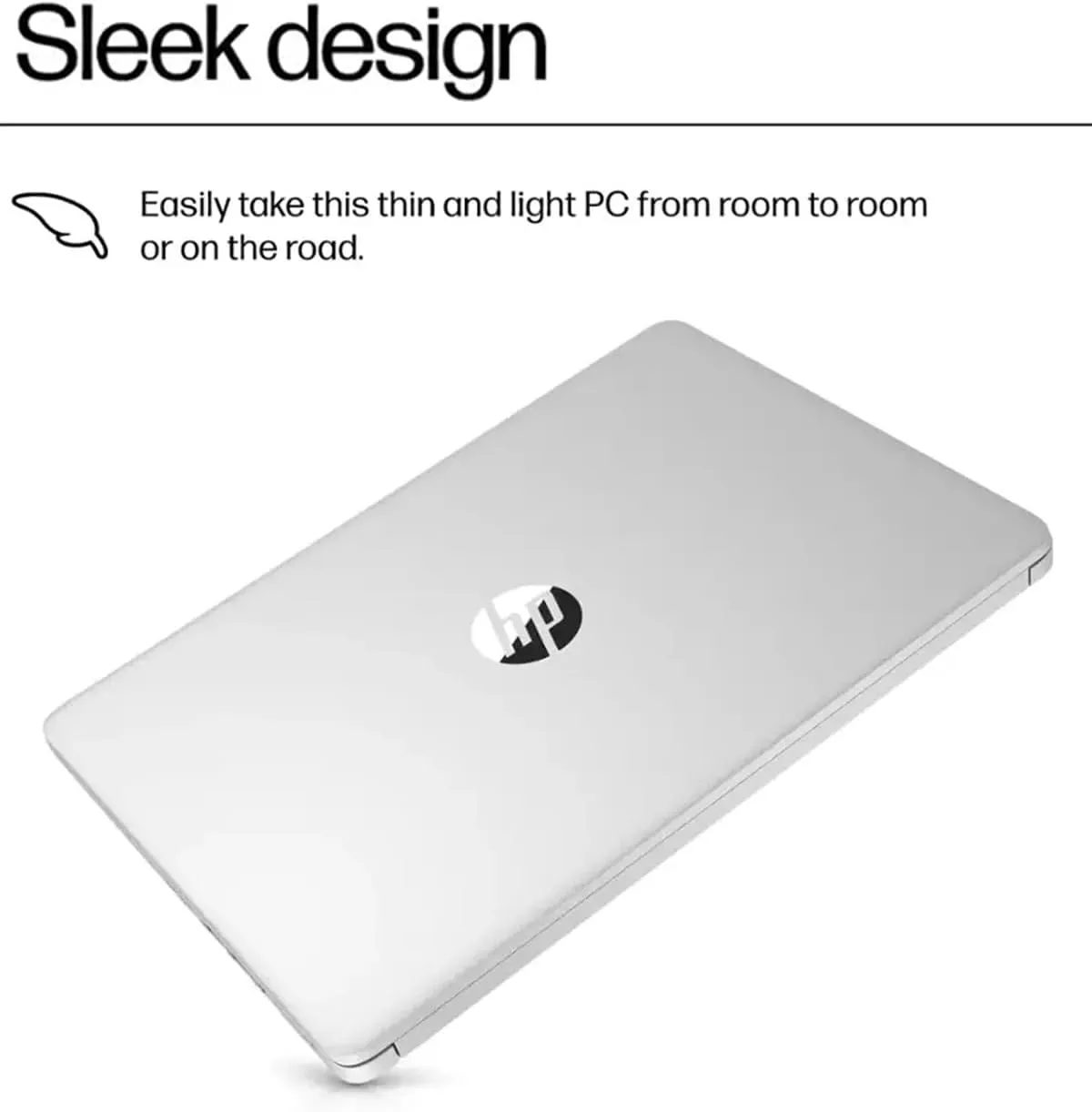 HP 14 Business Laptop Computer - Intel Processor N150, 14 inch HD Portable Laptop, Windows 11 Pro & MS Office Lifetime License, AI-Powered, 12 Hr Batter (16GB RAM | 128GB SSD | 256GB SD Card) Silver