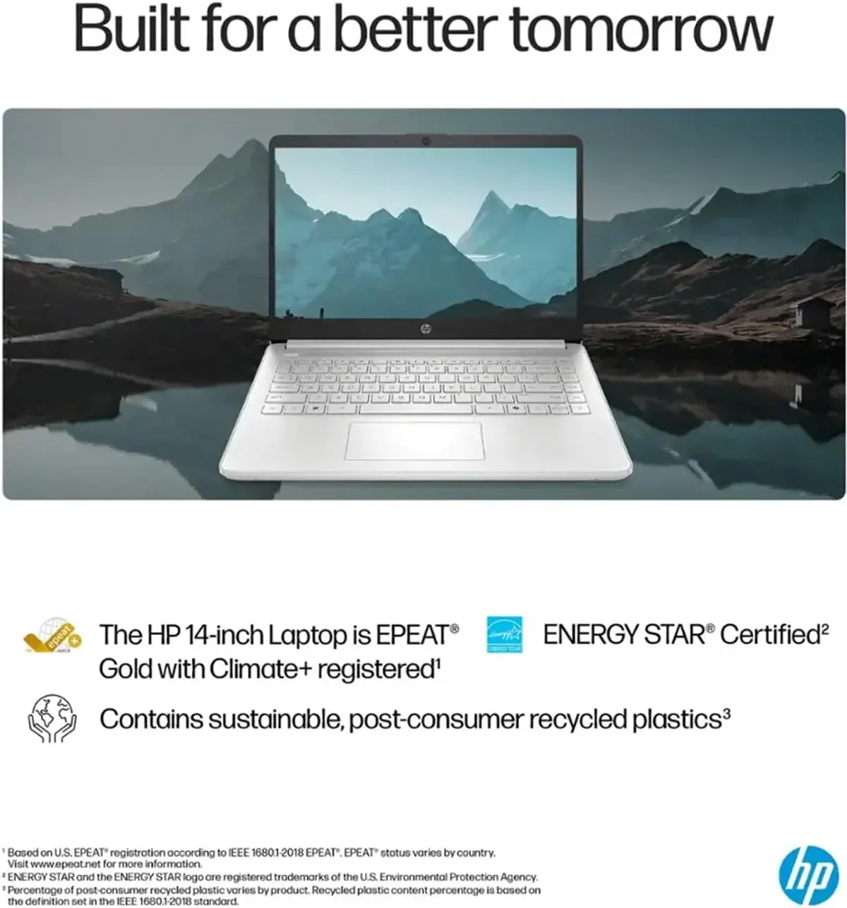 HP 14 Business Laptop Computer - Intel Processor N150, 14 inch HD Portable Laptop, Windows 11 Pro & MS Office Lifetime License, AI-Powered, 12 Hr Batter (16GB RAM | 128GB SSD | 256GB SD Card) Silver